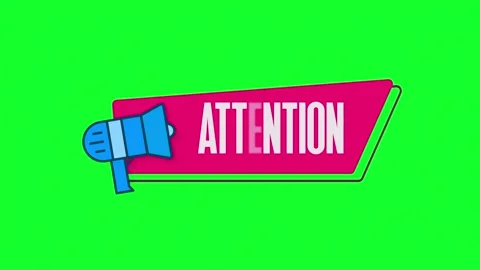 Megaphone with speech bubble attention animation warning design motion 4k Stock Footage 153856921