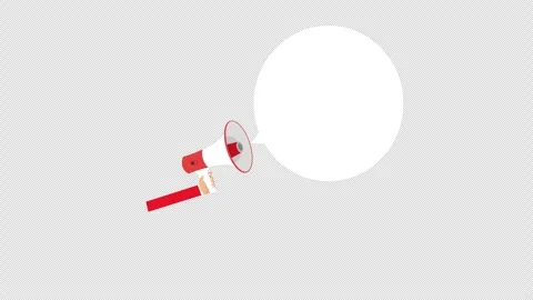 Megaphone speech bubble concept icon loop animation video with alpha channel Stock Footage 277177999