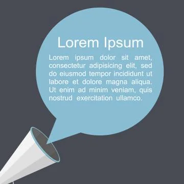 Megaphone with Speech Bubble Stock Illustration