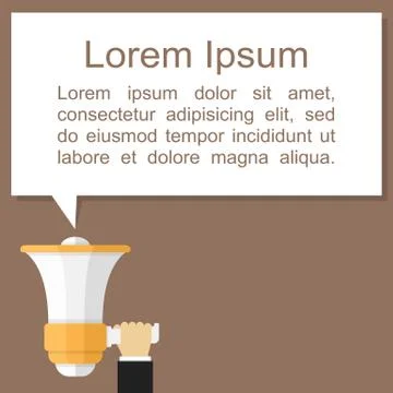 Megaphone with Speech Bubble Stock Illustration