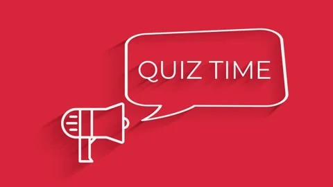 Megaphone with speech bubble Quiz time animation advertising text. Title reveal Stock Footage 153816544