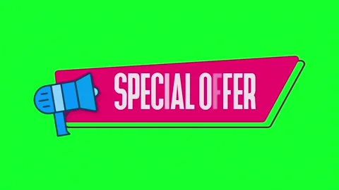 Megaphone with speech bubble Special Offer Shop Now Advertising Motion Graphics 動画素材 153857217
