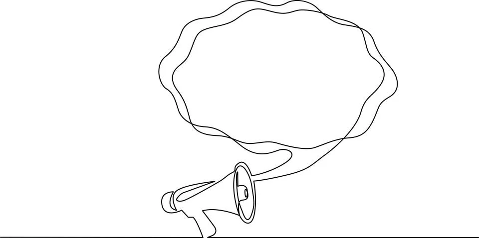 Megaphone with speech bubble Vector Stock Illustration
