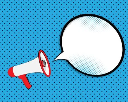 Megaphone with speech bubble. Vector Illustration Stock Illustration