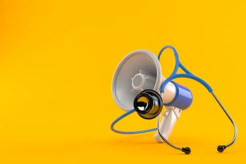 Megaphone with stethoscope Stock Illustration