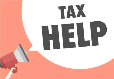 Megaphone Tax Help Stock Illustration