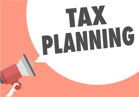 Megaphone Tax Planning Stock Illustration