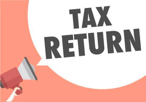 Megaphone Tax Return Stock Illustration