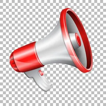 Megaphone on transparent background Stock Illustration