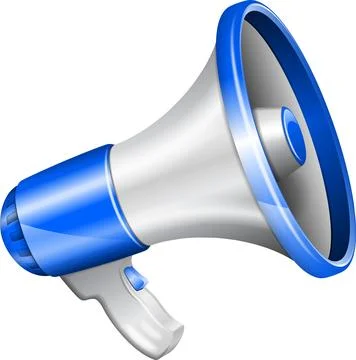Megaphone on transparent background Illustrazione stock