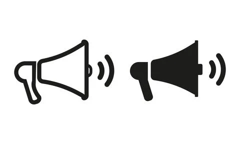 Megaphone vector flat icon on white background Stock Illustration