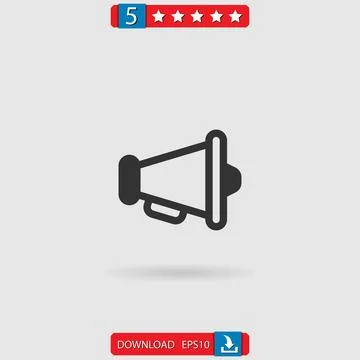 Megaphone vector icon Illustrazione stock