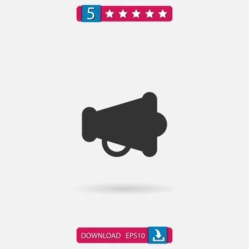 Megaphone vector icon Illustrazione stock