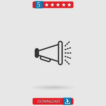 Megaphone vector icon Illustrazione stock