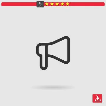 Megaphone vector icon Stock Illustration