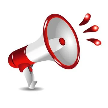 Megaphone on white background Stock Illustration