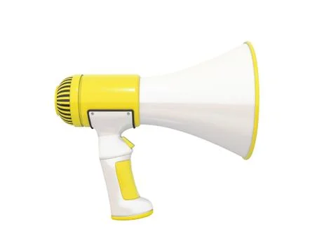 Megaphone yellow profile Stock Illustration