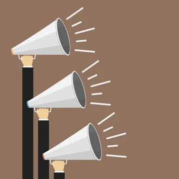 Megaphones Stock Illustration