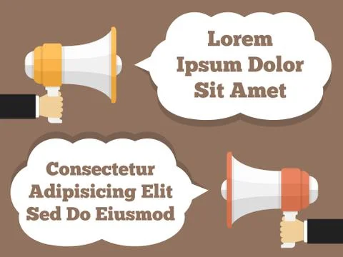 Megaphones Stock Illustration