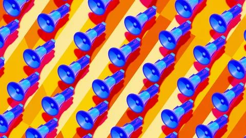 Megaphones In Summer Stock Photos