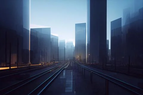 Megapolis infrastructure concept Stock Illustration