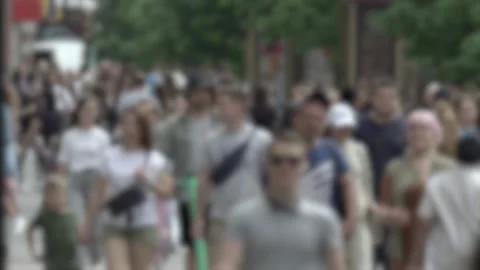Megapolis: silhouettes of people walking... | Stock Video | Pond5