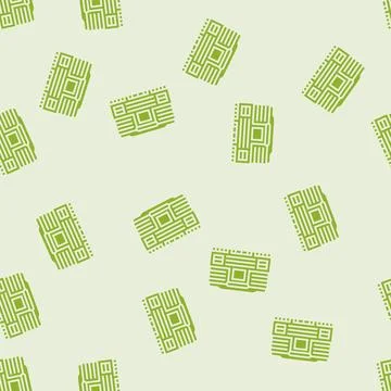 Megastore shop glyph seamless pattern Illustrazione stock