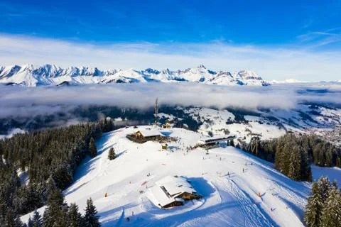 Megeve (Megve) ski station in Haute Savoie in French Alps of France Stock Photos