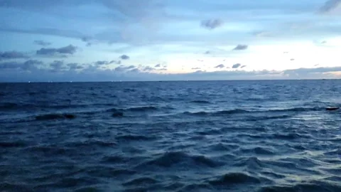 Meghna River at Evening Twilight with Cloudy Sky | Stock Footage 342424272