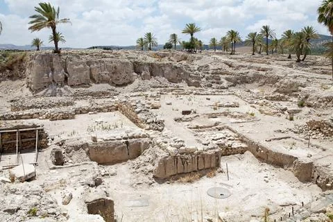 Megiddo ruins Stock Photos
