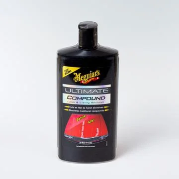 Meguiar's Ultimate Rubbing Compound and Trademark Logo Stock Photos