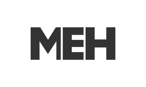 MEH logo design template with strong and modern bold text. Initial based ve.. Stock Illustration