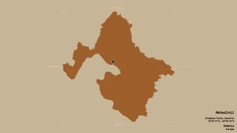 Mehedinti - Romania. Bounding box. Pattern Stock Illustration
