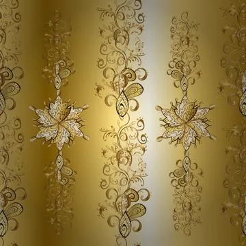 Mehndi design. Vector illustration. Patterns on brown, yellow and beige colors. Иллюстрация