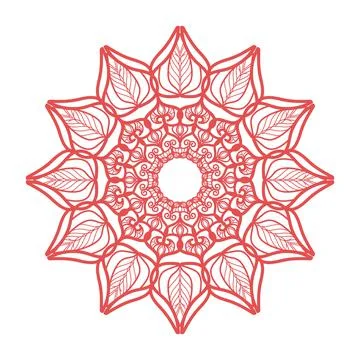 Mehndi flower.  Illustrazione stock