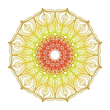 Mehndi flower.  Stock Illustration