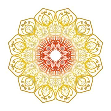 Mehndi flower.  Illustrazione stock