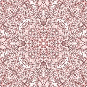 Mehndi henna design seamless pattern Illustrazione stock