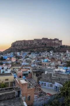 Mehrangarh fort sunset Stock Photos