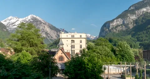 Meiringen Sunset Timelapse 4K Stock Footage 235548616