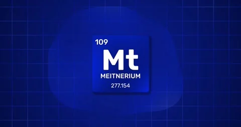 Meitnerium chemical element Periodic Table Stock Footage 297546986