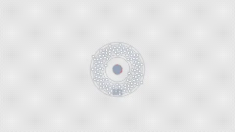 Meitnerium Mt Bohr Atom Model Clean No Text Animation Video Overlay Alpha 4K 库存影片 339361699