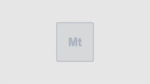 Meitnerium Mt Periodic Table Element Tile Clean No Text Animation Video Overlay Stock-Footage 339361275