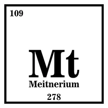 Meitnerium Periodic Table of the Elements Vector illustration eps 10 Illustrazione stock