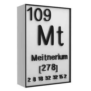 Meitnerium,Phosphorus on the periodic table of the elements on white blackg.. イラスト素材