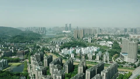 Meixi Lake in Changsha Stock Footage 166014616