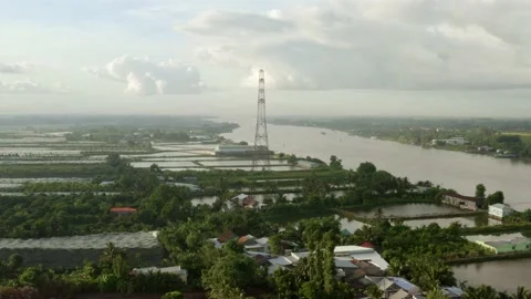 Mekong Delta By Drone Video stock 232368432