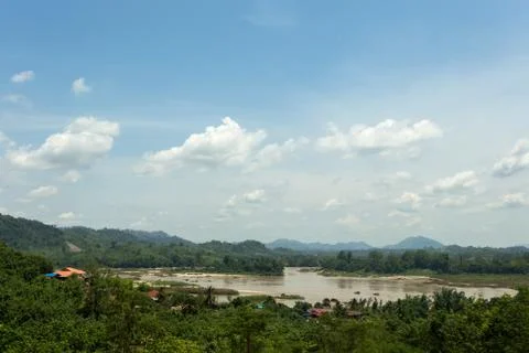 Mekong River high angle Stock Photos