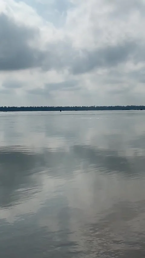 Mekong river in Kratie Stock Footage 340923722