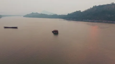 Mekong River in Laos (3) Stock-Footage 313740360